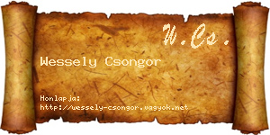 Wessely Csongor névjegykártya